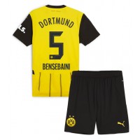 Otroški Nogometni dresi Borussia Dortmund Ramy Bensebaini #5 Domači 2024-25 Kratek Rokav (+ Kratke hlače)